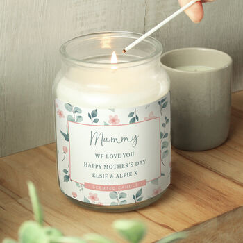 Personalised Floral Large Scented Candle Jar, 2 of 7