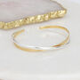 Sterling Silver And Gold Plated Infinity Double Bangle, thumbnail 2 of 4