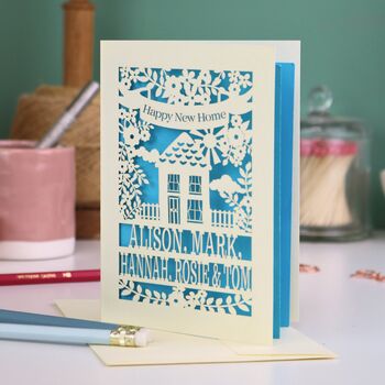 Personalised Papercut Happy New Home Card, 6 of 6