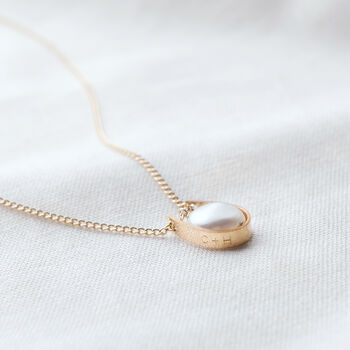 Personalised Vegan Pearl Horseshoe Necklace, 3 of 5