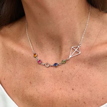 Kite Family Birthstone Necklace, 3 of 5