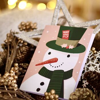 Happy Snowman Christmas Card, 3 of 5