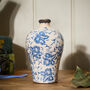 Milburn Blue Floral Stem Vase, thumbnail 4 of 6