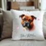 Personalised Staffordshire Bull Terrier Hearts Cushion Cover B, thumbnail 2 of 2