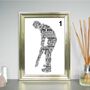 Cricketer Personalised Print, thumbnail 1 of 3