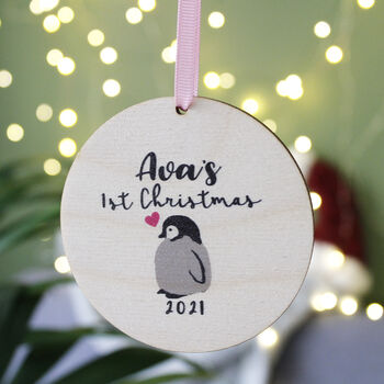 Penguin Baby First Christmas Tree Decoration, 8 of 8