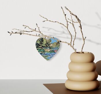Trebah Garden Wooden Hanging Heart Collage Art Of Cornwall, 2 of 2