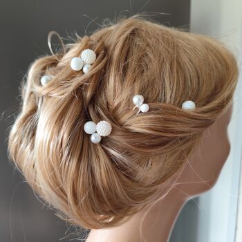 Set Of Five Pearl Bridal Hair Pins, 10 of 11