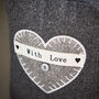 With Love Grey Heart Doorstop And Draught Excluder, thumbnail 4 of 7