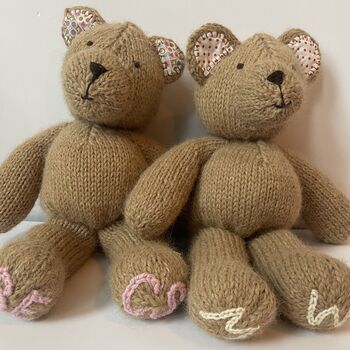 Personalised Knitted Teddy Bear, 3 of 5