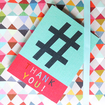 Mini Hashtag Thank You Card, 5 of 5