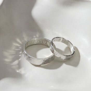 Personalised Silver His And Hers Rings, 2 of 11