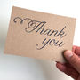 Set Of 12 Thank You Script Postcard Note Cards, thumbnail 7 of 9