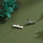 Trout Fish Stud Earrings In Sterling Silver, thumbnail 8 of 12