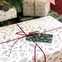 Recycled White Greenery Wrapping Paper Stickers, thumbnail 3 of 4