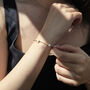 Freshwater Pearl Bridesmaid Wedding Gold Bracelet, thumbnail 4 of 5