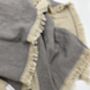 Puglia Cotton And Linen Modern, Double Sided Blanket Mussel Grey, thumbnail 10 of 12