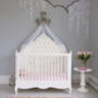 Ophelia Cot Bed Three In One White Fabric, thumbnail 1 of 4