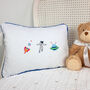 Children's Space Embroidered Oblong Nursery Cushion, thumbnail 1 of 5