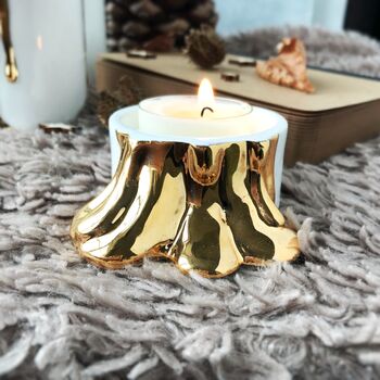 Candle Holder With Dripping Gold, 3 of 12