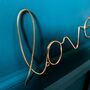 'Lovely' Gold Wire Word Sign, thumbnail 2 of 3