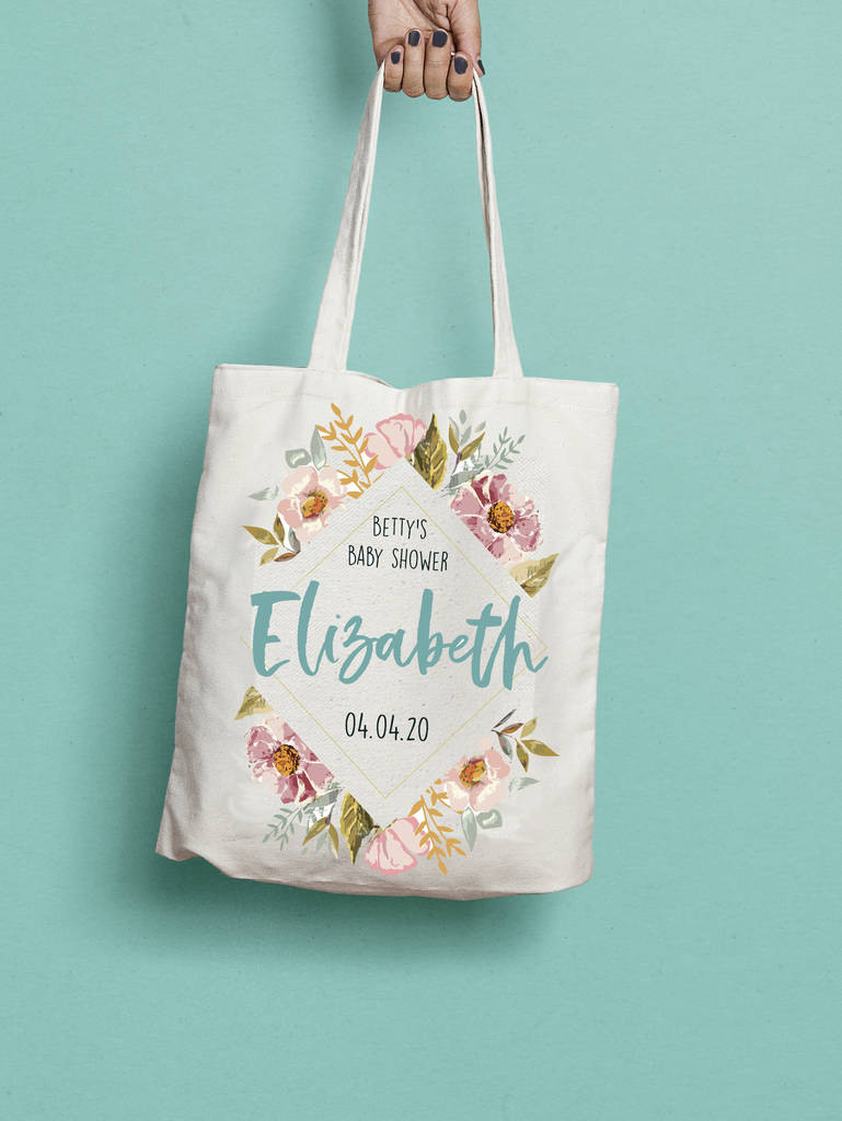 Personalised Square Floral Bridesmaid Favour Tote Bag By Wild Living ...