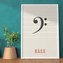 Bass Clef Print | Music Theory Poster, thumbnail 10 of 10