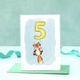 Fox Child's Birthday Choose Your Number Card, thumbnail 1 of 12