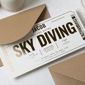 Personalised Skydiving Birthday Gift Voucher, 4 of 9