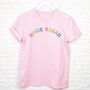 Bride Squad Rainbow Organic Hen Party T Shirt, thumbnail 1 of 2