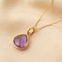 Gold Plated Colour Changing Alexandrite Charm Necklace, thumbnail 1 of 4
