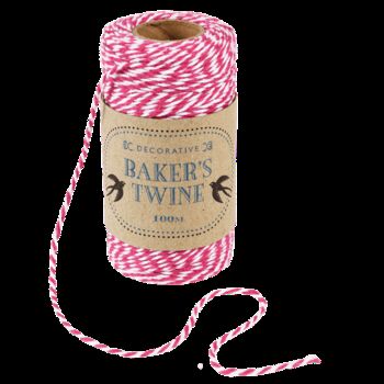 Full Spool Bakers Twine In Pink And White, 3 of 3