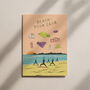 Beach Yoga Greeting Card | Wellness And Mindfulness Birthday Card, thumbnail 1 of 6