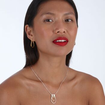 Petal Hoops Large In Gold Vermeil, 6 of 6