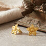 Gold Vermeil Filigree Flower Stud, thumbnail 2 of 8