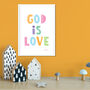 God Is Love Scandi Nursery Print, thumbnail 1 of 3