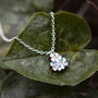 Inky Forget Me Not Birch And Silver Necklace, thumbnail 1 of 12