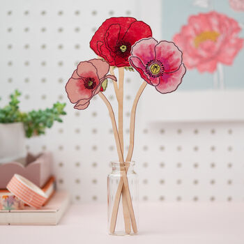 Wooden Poppies Gift Set, 4 of 4