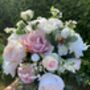 Champagne, Blush Pink, White Rose Bridal Bouquet, thumbnail 8 of 12