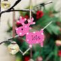 Personalised Christmas Rudolph Reindeer Decoration 2024, thumbnail 2 of 2