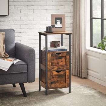 Freestanding Floor Storage Cabinet With Two Drawers, 4 of 8