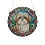 Lhasa Apso Stained Glass Effect Suncatcher, thumbnail 3 of 6