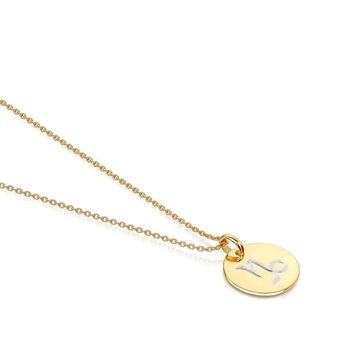 Personalised 18 K Gold Plated Zodiac Symbol Necklace, 10 of 11