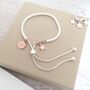 Personalised Box Slider Bracelet Rose Gold Dinky Star, thumbnail 1 of 8