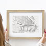 Personalised Hand Drawn Retirement Sketch Gift, thumbnail 1 of 8
