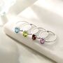 Sterling Silver Natural One Carat Red Garnet Oval Ring, thumbnail 5 of 12