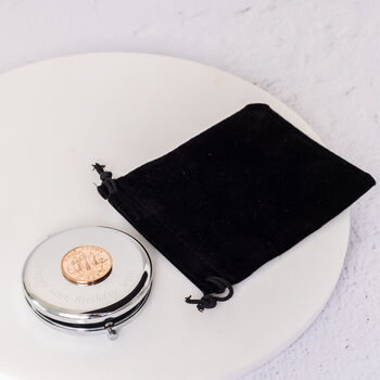 1964 60th Birthday Old Half Penny Compact Mirror, 2 of 8