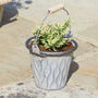 Set Of Four Vintage Rippled Bucket Planters, thumbnail 5 of 10
