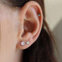 Heart Stamped Studs, thumbnail 5 of 5