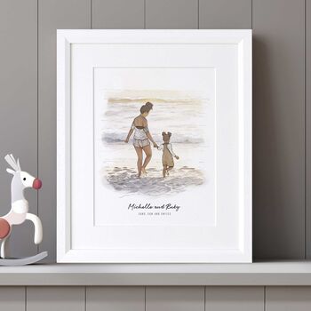 Personalised Family Line Portrait For Birthday Presents, 5 of 11